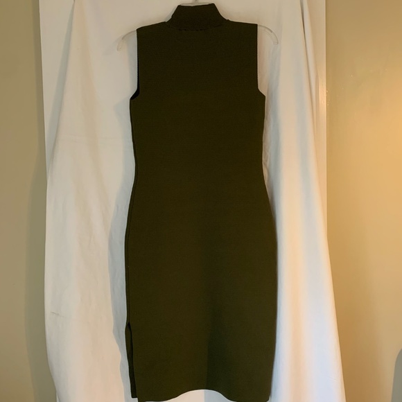 House of Harlow 1960 mock neck knit bodycon sleeveless midi dress - Picture 6 of 7